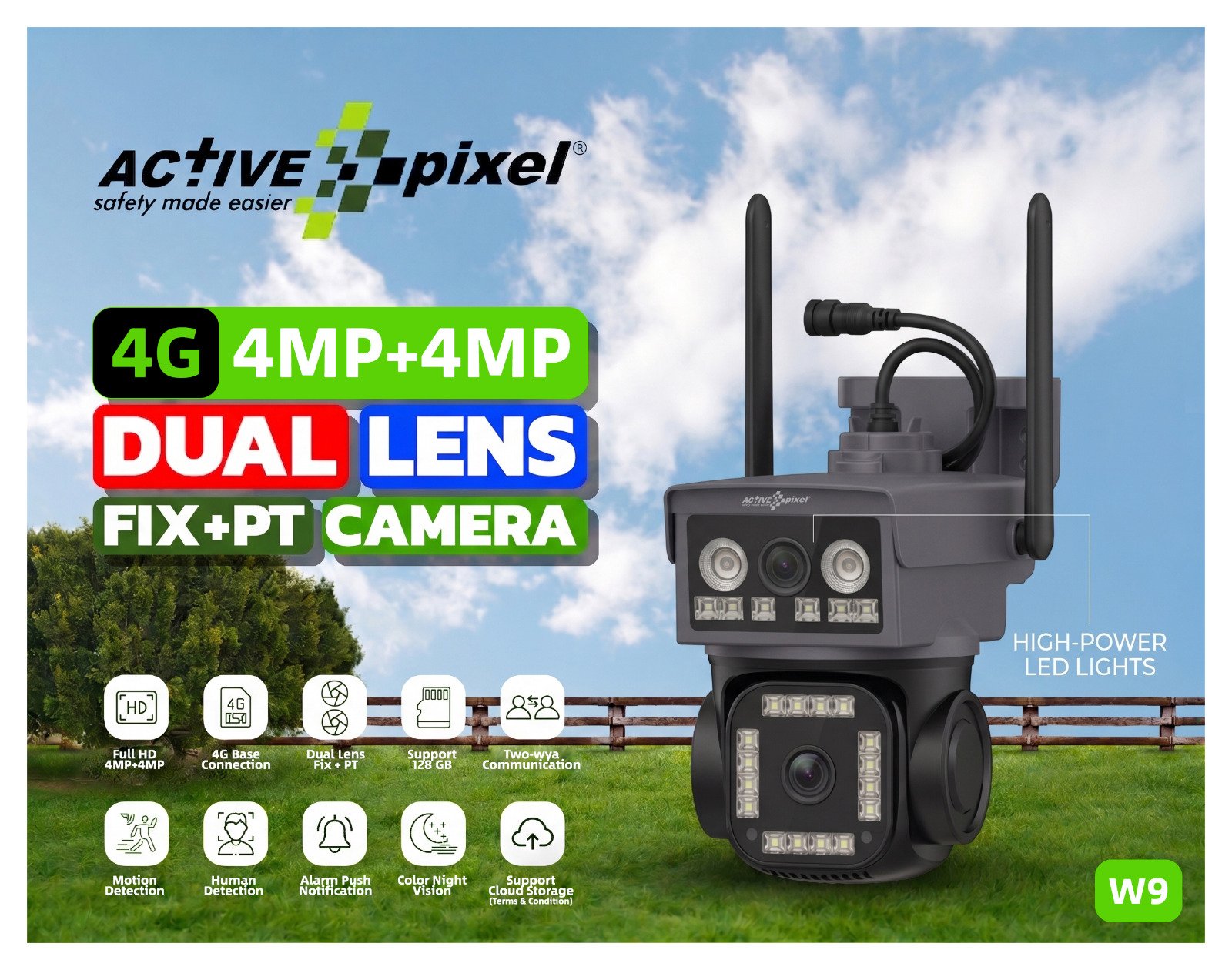 4G DUAL CAM PT - W9